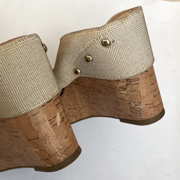 Madden Girl Golden Nautic Wedge Sandals, Size 8.5 - Picture 9 of 10